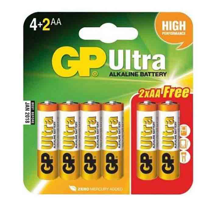 Slika Baterija ALKALNA GP 15AU4+2-U6/LR6-alkalna